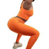 Ignite V-Back Leggings - Orange What Waist
