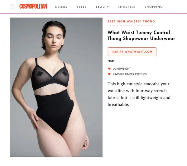 Cosmopolitan Features What Waist Tummy Control Thong Shapewear Underwear
