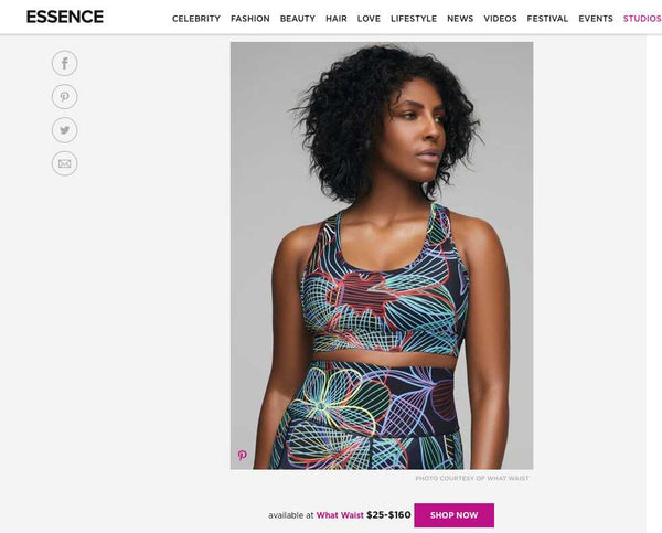 New Feature! Essence mentions What Waist in list of 15 activewear brands to keep you motivated and chic!