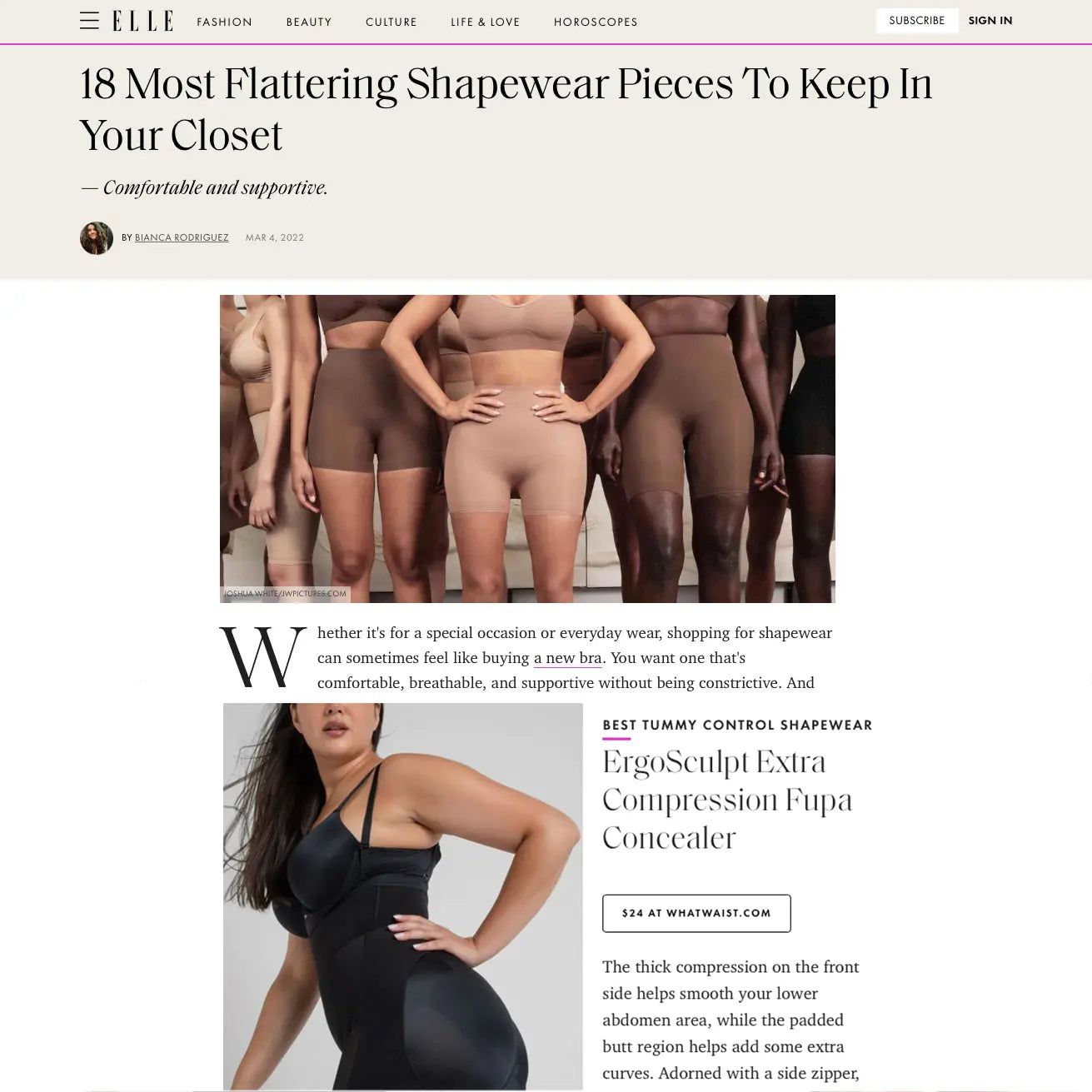 New Feature! Elle Names Our Shapewear As A Top 18 Most Flattering