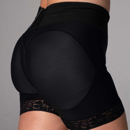 Women's Zip Up Front Butt Lift & Hip Enhancer Shorts Tummy Control Mid  Waist Shapewear Panty