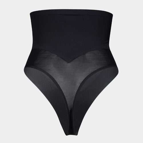 Seamless Thong Shapewear for Women Tummy Control Body Shaper Panties High  Waist Shaping Underwear, Black-3XL