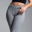 Booty Pop Jean Leggings - Heather Gray What Waist