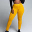 Booty Pop Jean Leggings - Yellow What Waist