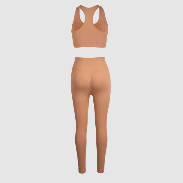 Eco-Friendly Bra & Leggings Set - Brown What Waist