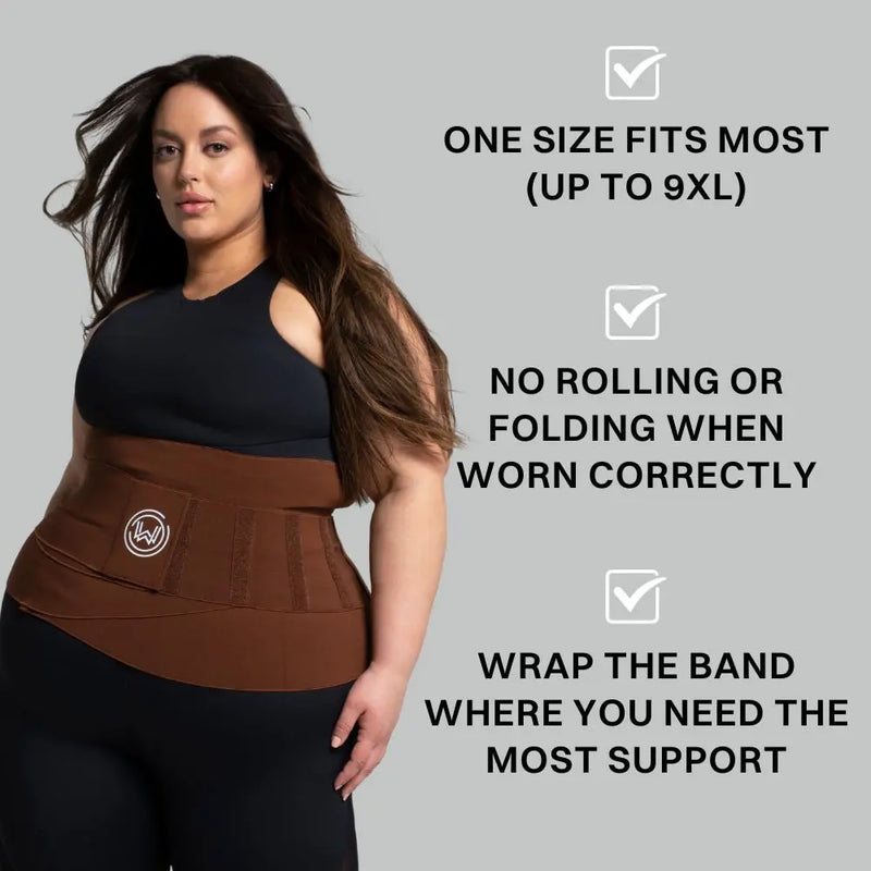 What Waist Miracle Wrap Band - Adjustable One-size Compression Full  Coverage Workout Lounge Waist Trainer