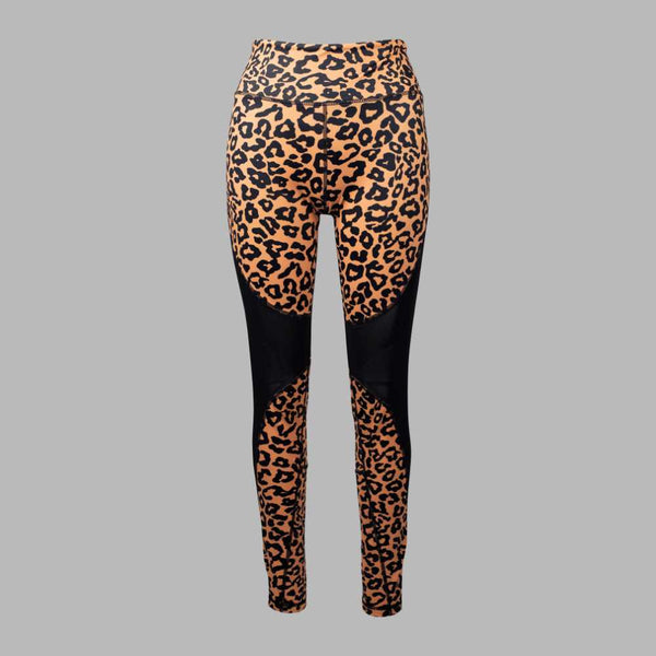 Leopard Leggings, Animal Printed Brown Leggings for Women, Tiktok Leggings,  Gothic Halloween Workout Leggings, Plus Size High Waist Leggings 