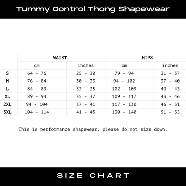 Tummy Control Thong Shapewear Underwear - What Waist