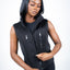 Black High Neck Vest What Waist