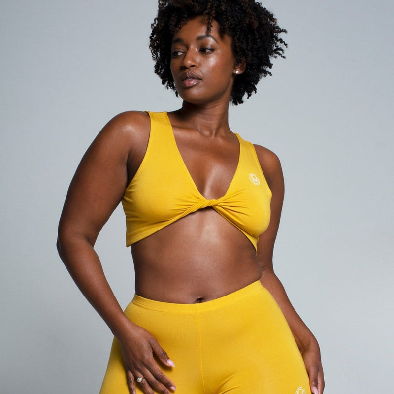 Buttery Soft Twist Top - Yellow What Waist