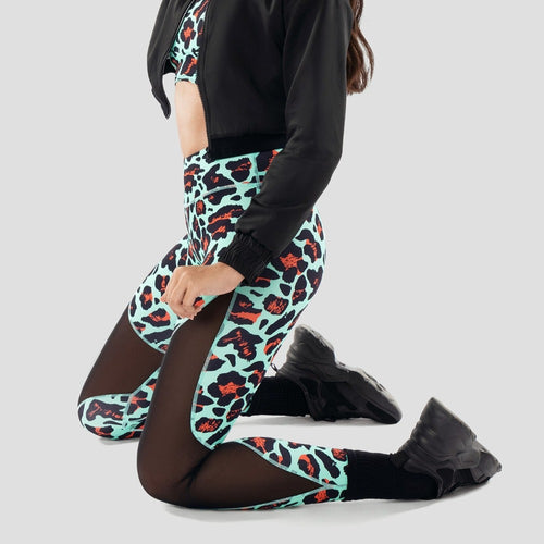 Mesh pattern print on sale leggings