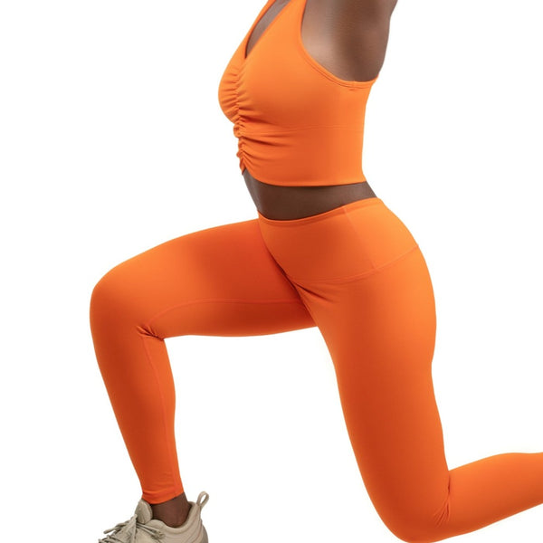 Buy Dynamic Yoga Leggings - Orange | Yoga Pants for Women | Decathlon
