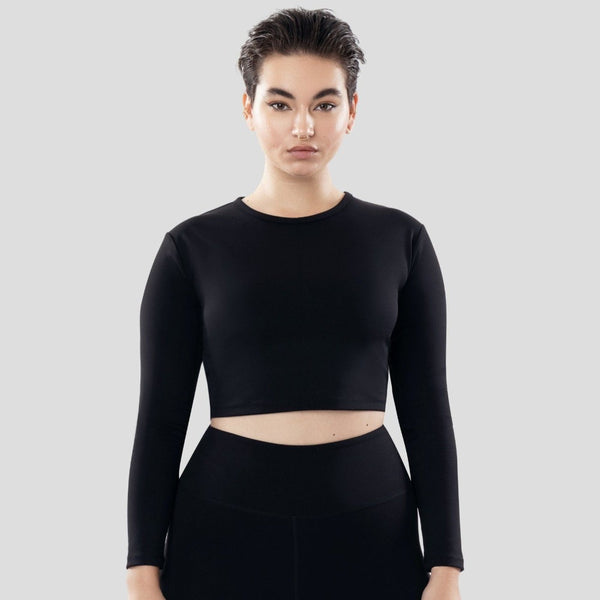 Long Sleeve Cropped T-Shirt What Waist