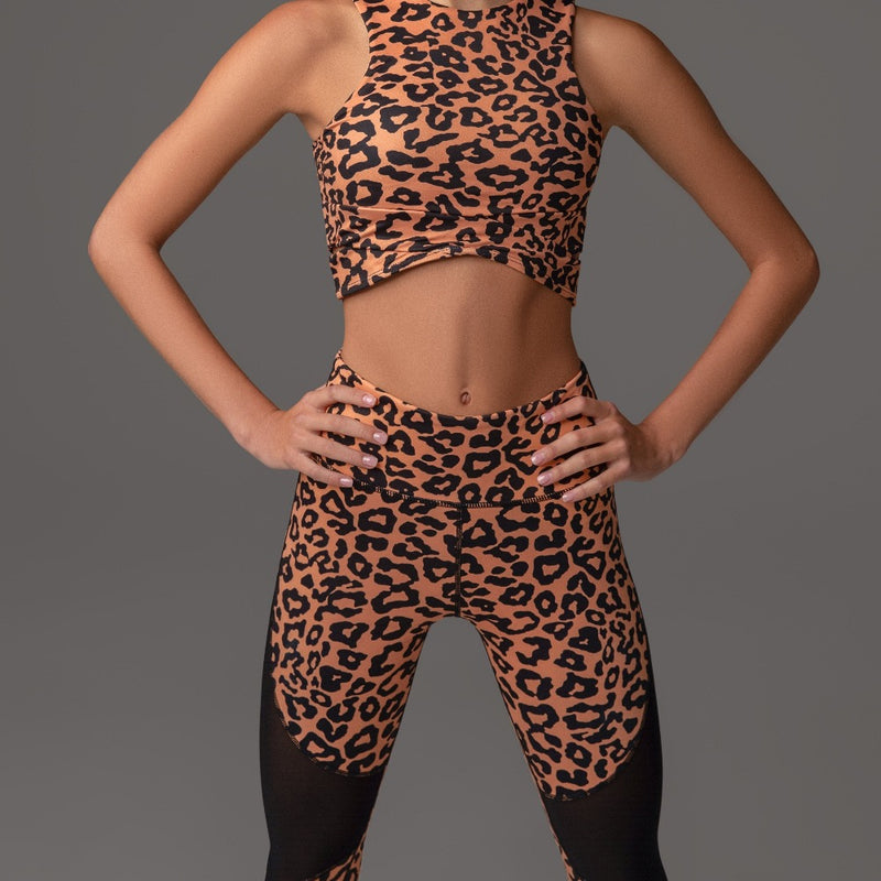 ThermaTech Body Sculpt Leggings - Leopard Print What Waist