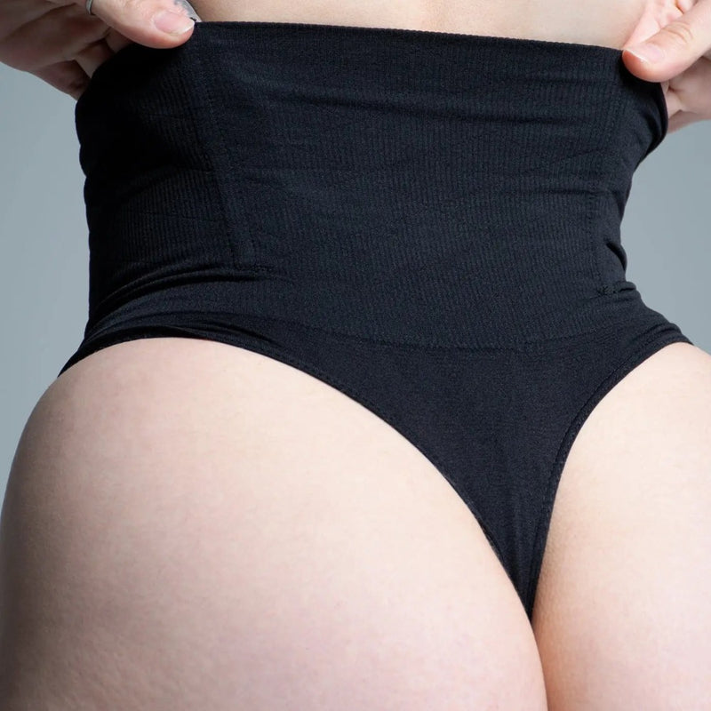 High Waisted Waist Tummy Control Thong Shapewear Panties Women Body Shaper  No Rolling Postpartum Panties Waist Trainer Compression Panties -   Israel
