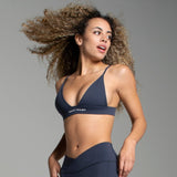 Vibes Triangle Bralette - Navy Blue What Waist