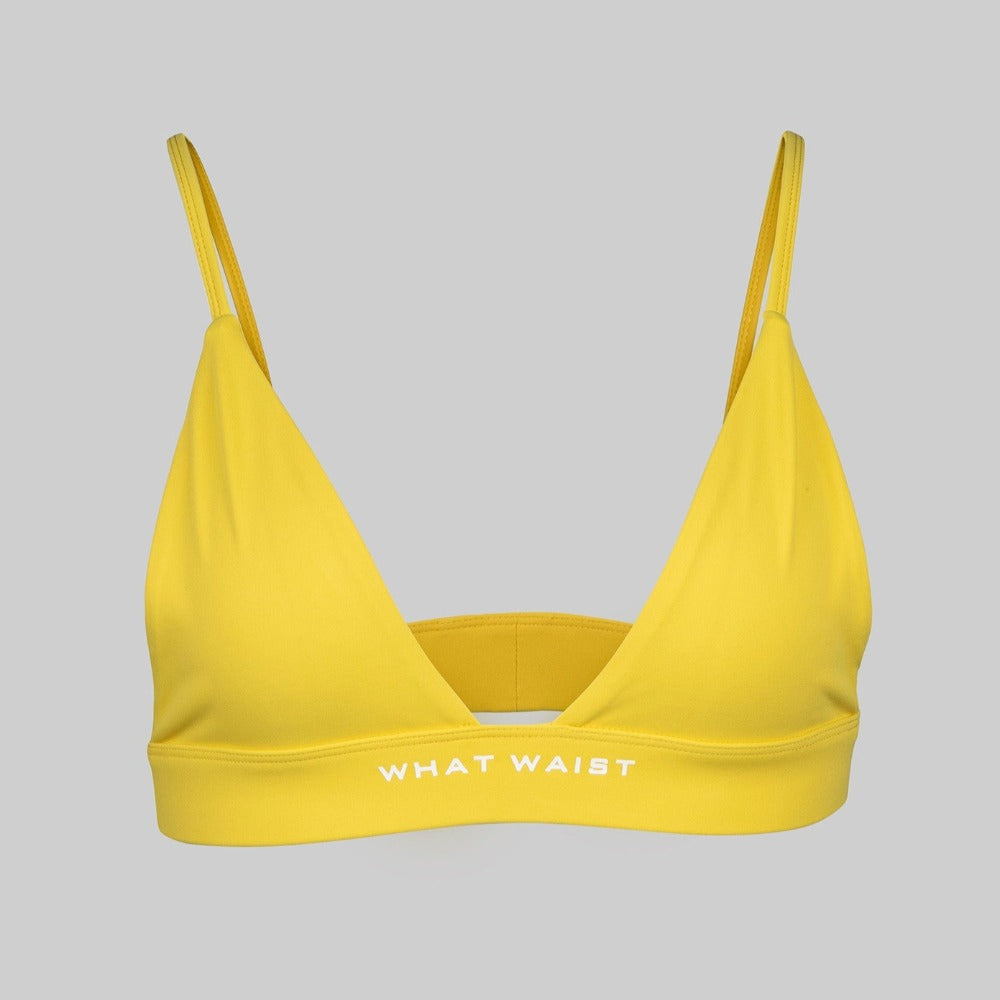 Vibes Triangle Bralette - Yellow